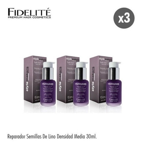 Reparador De Puntas Fidelitè Semilla De Lino X 30ml X 3 Unid 1