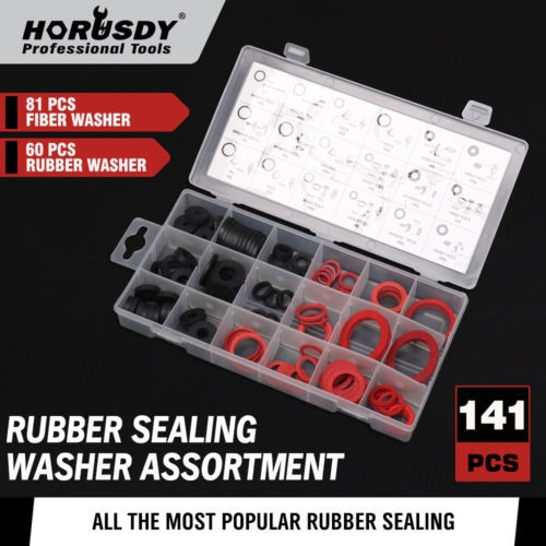 Goma Grifo Lavadora Cierre Surtido 141pc Agua Sellador Fibra 1
