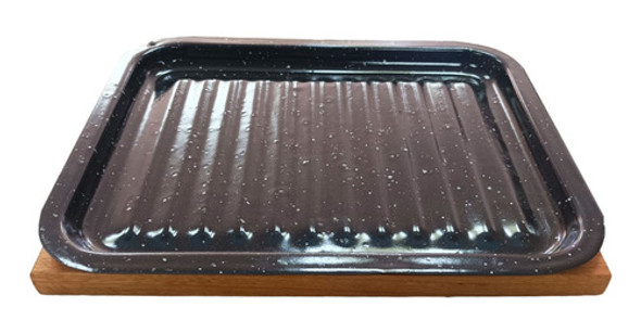 Brasero Enlozado Base Madera - Brasero Para Parrilla 0