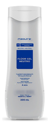 Flúor Gel Neutro 200ml Sabor Menta Maquira 0