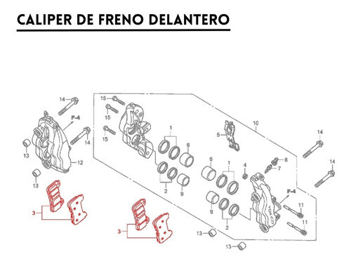Pastillas De Freno Delantero Original Honda De Cbr 600rr 09 1