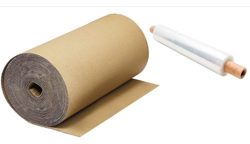 Rollo Carton Corrugado 90cm + Film Strech C/mango Embalaje 0