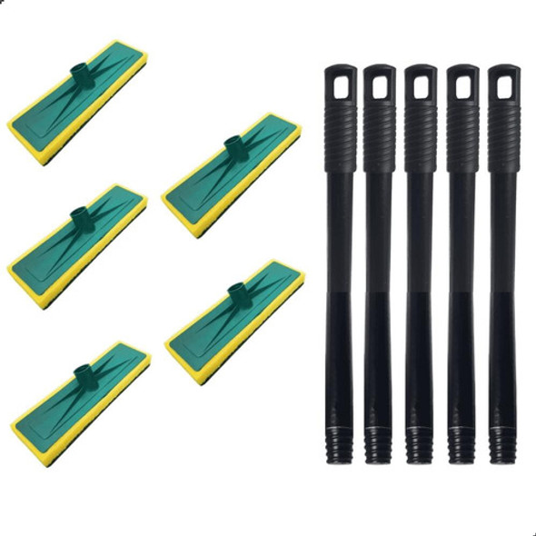 Kit 5 Rodo Esponja Limpa Azulejo E Pisos Com Cabo Metal 0