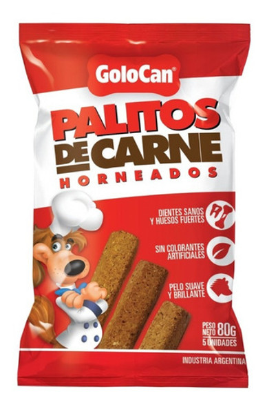 Golocan Snack Palitos Carne Horneados X80gs X 5unid 0
