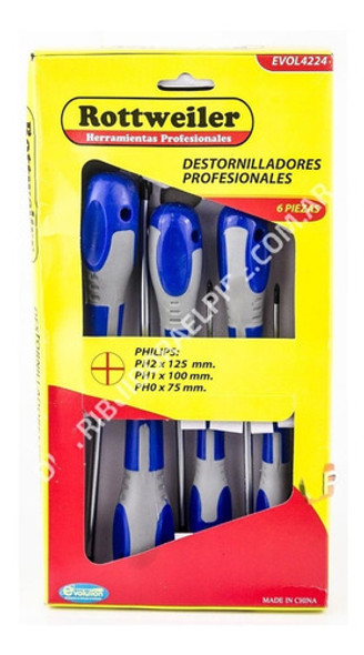 Juego Destornilladores Philips Cruz 6 Unidades Kit Set G1 0