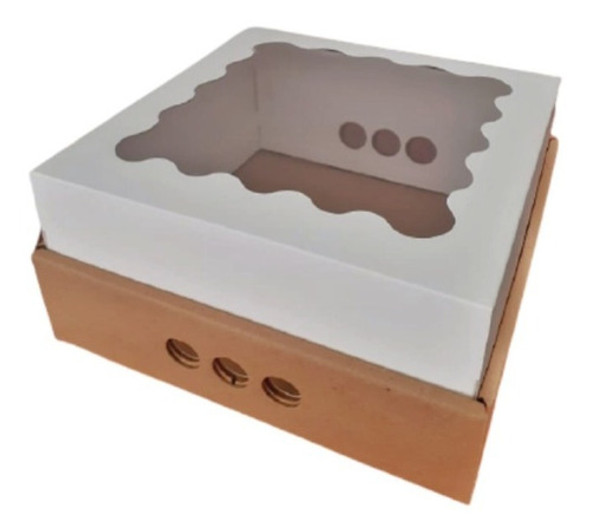 Caja Para Desayuno O Torta 30x30x12 C/visor X50u 0