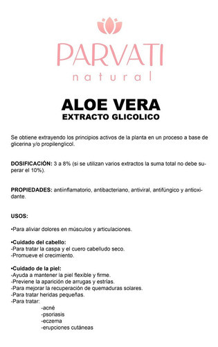Extracto Glicólico Aloe Vera 30grs 1