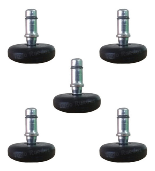 5 Patas Patines Regatones Para Sillas De Peluquería Oficina 0