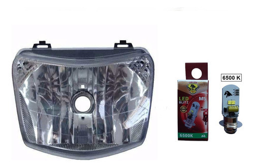 Bloco Farol Bros 2009 2010 2011 2012 + Lâmpada Farol Led M5 0