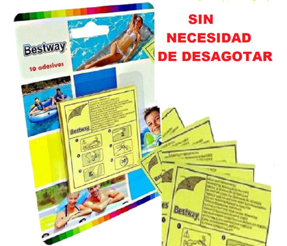 Pack De 10 Parches Reparación Piscinas Inflables Originales 1