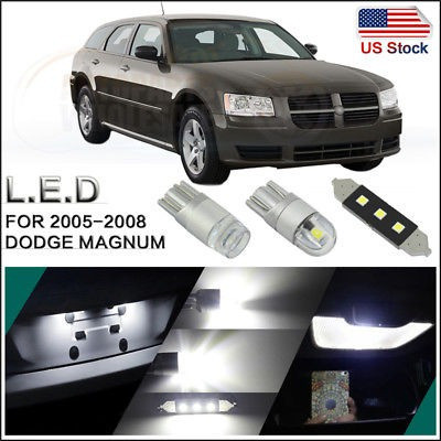 Kit 12pcs Led Luces Interior Paquete Blanco 2005-2008 Dodge 1