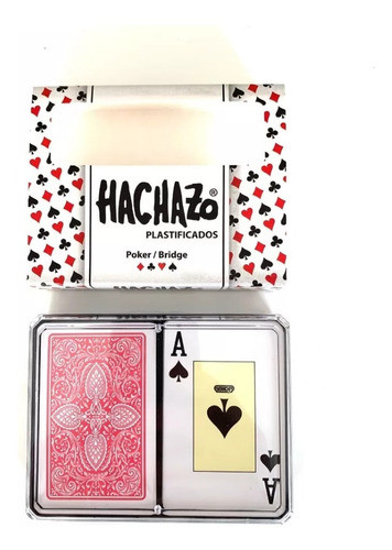 Cartas Naipes De Poker Hachazo X 54 Plastificados Estuche X2 0