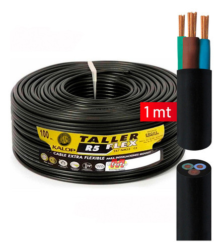 Cable Taller Kalop 3x6 Mm 3 X 6mm Sello Iram Electro Medina 1