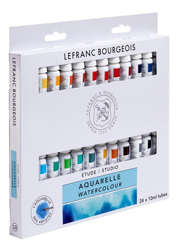 Estojo Aquarela Profissional Lefranc & Bourgeois 24 Cores 0
