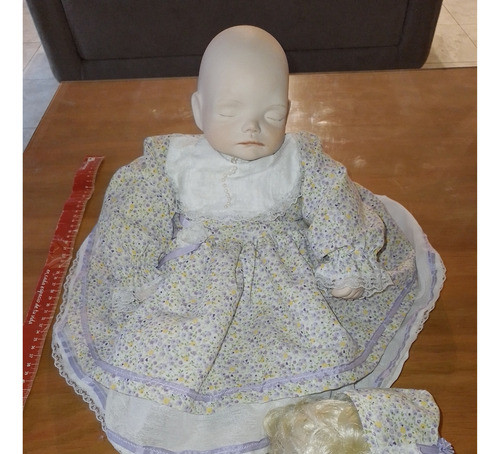 Muñeca Porcelana Antigua Beba Durmiendo 0