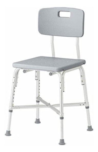 Medline Silla De Ducha Resistente Con Respaldo, 1