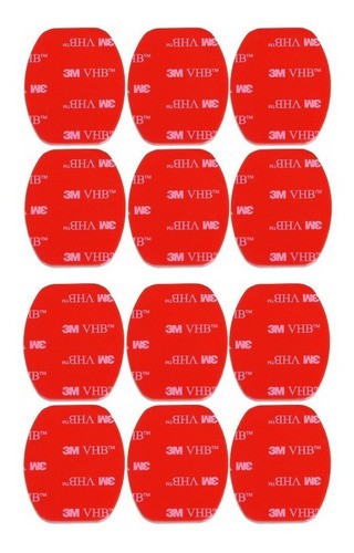 12x Adesivos 3m Gopro Para Base Plana Adesivo 0