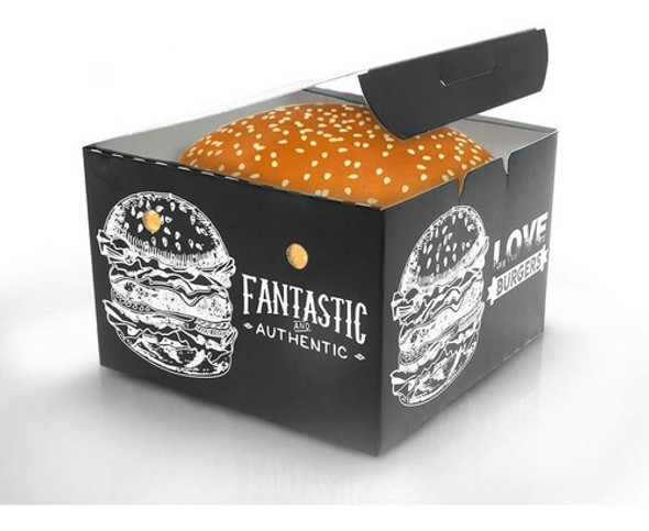 50 Caixa Hamburguer + 50 Embalagens Batata Frita Delivery 1