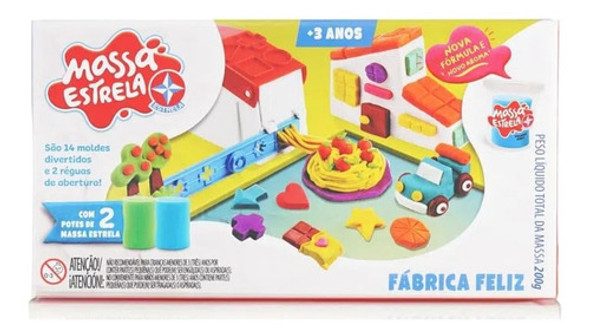 Super Massa Massinha Fábrica Feliz Com Moldes - Estrela 0