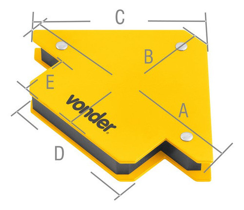 Kit 4 Esquadros Magnético Vonder 10kg 1