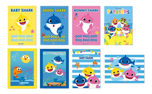 Festa Baby Shark - Quadros Decorativos Com Personagens 0