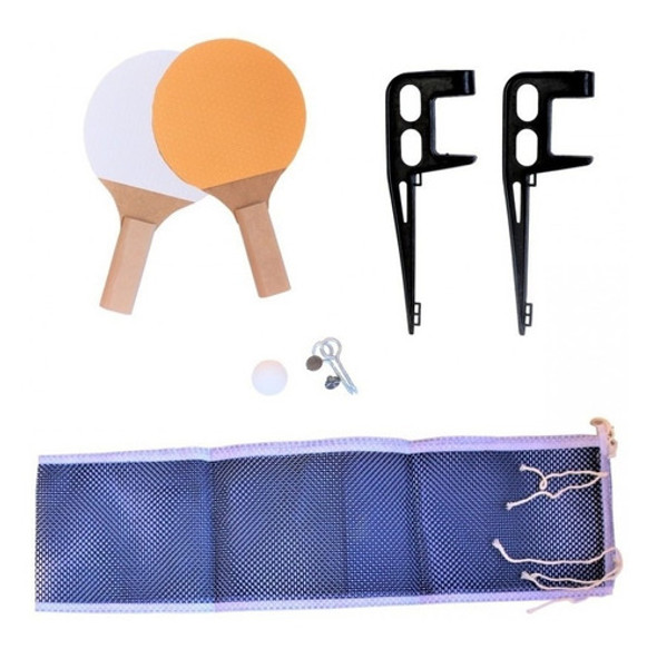 Kit De Ping Pong Tênis Mesa  Rede Bolinha Raquetes 0