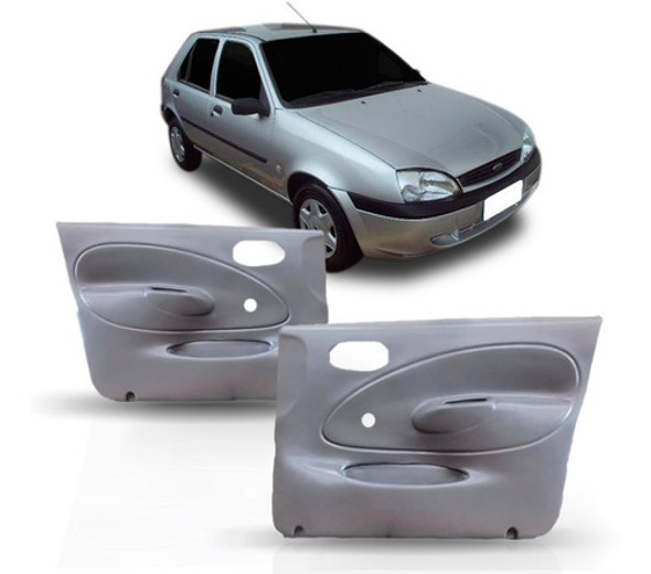 Par Forro Porta Fiesta 4p 1996 A 2001 Manual Dianteiro Cinza 0