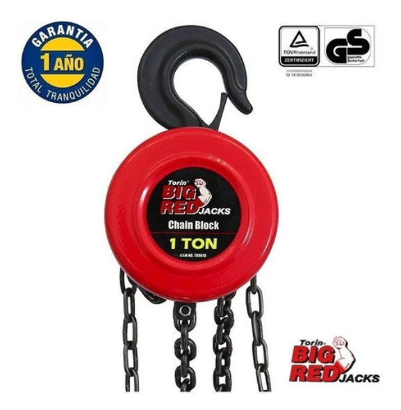 Aparejo Cadena 1 Toneladas Big Red - Tyt 1 Aparejo Cadena 1 Toneladas Big Red - Tyt 1