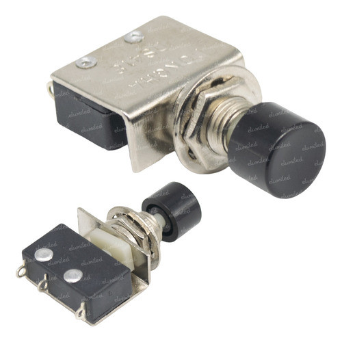 5 Pulsadores Push Switch Interruptor Negro 5a 250v 0