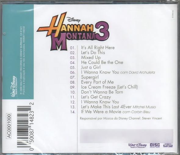 Hannah Montana 3 – Original Soundtrack CD (New)
