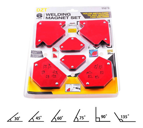 Escuadras Para Soldadura Flechas Magnéticas 6 Piezas 1
