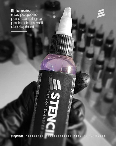 Stencil Elephant 70cc Transparente Violeta Tatuar Tattoo 1
