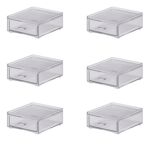 Kit 6 Gavetas Organizadoras Empilháveis 12,5x11x5 Paramount 0