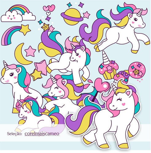 Kit Cliparts Unicornios Png Vectores Unicornio Imagen #u111 0