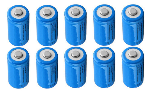 Kit X10 Pilas Baterias 16340 Cr123a 3.7v Litio Recargable! 0