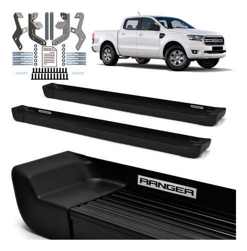 Estribo Ranger Cabine Dupla 2014 2015 2016 2017 Prime Preto 0