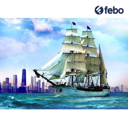 Puzzle Trefl Sailing Towards Chicago 500 Piezas 37120 Febo 1