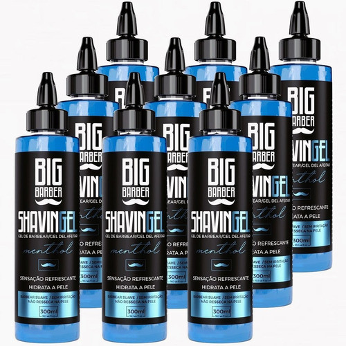 Shaving Gel Barbear Bisnaga Big Barber Menthol Caixa 9 Unids 0