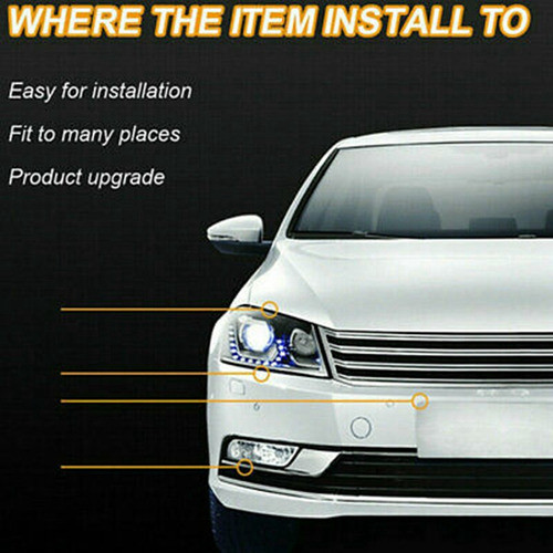 2x Luz Diurna Led Universal White Drl Driving Turn 1