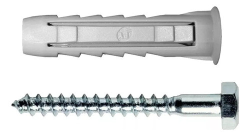 Tarugo 10 Ladrillo Hueco + Tornillo Tirafondo 1/4x2 X 500 Un 0