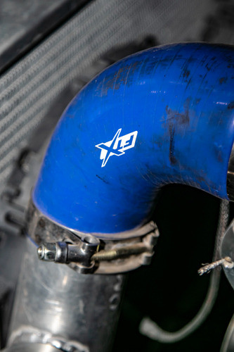 Manguera Silicona 90° 3´ Reforzada Azul Ftx Fueltech 1