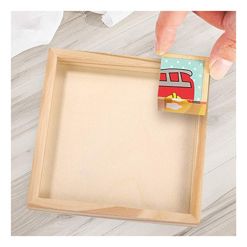 6 Bandejas De Madera Sin Terminar Para Decoraci&oacute;n De. 1