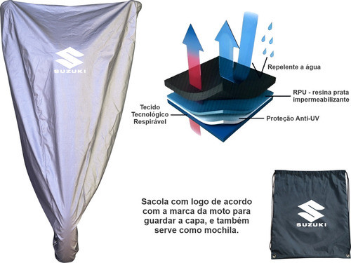Capa Moto Suzuki Address Ag Tecido Tecnológico Impermeável 1