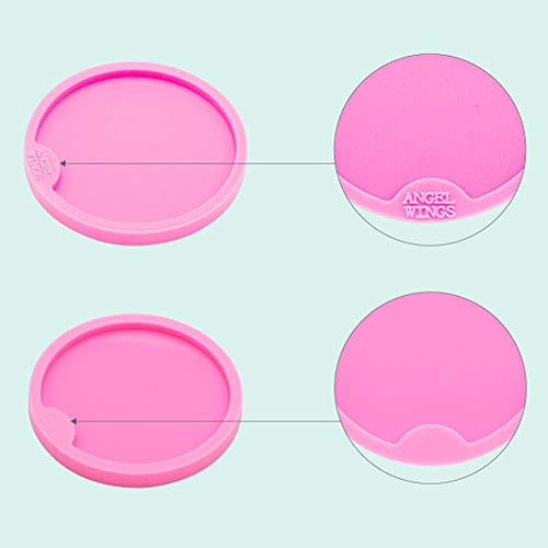 Paquete De 2 Moldes De Silicona Para Posavasos Redondos De B 1