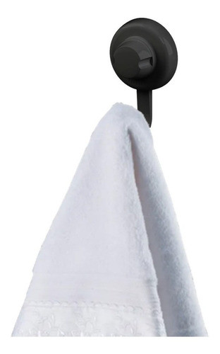 Gancho De Parede Cabide Ventosa Porta Toalha Objeto Preto 1