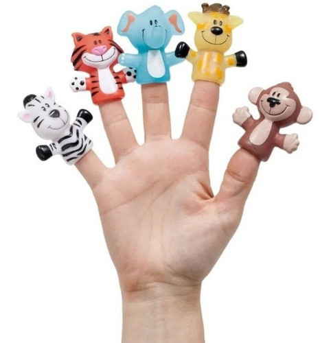 Conjunto De Dedoches Animais Do Safari - Buba 0