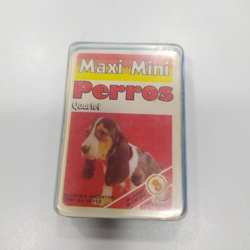 Antiguos Naipes Maxi Mini Quartet Perros Estuche Original 0