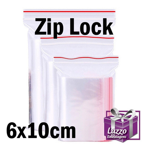100 Saquinhos Para Joias Zip 6x10cm Atacado 1