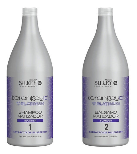Shampoo + Bálsamo Matizador  X 1480 Ml Silkey Kerankaye 0