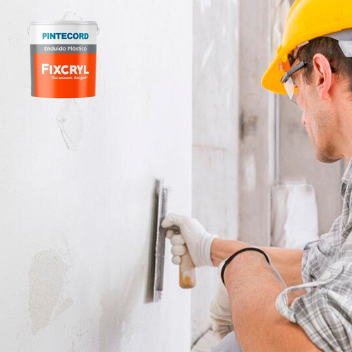 Enduido Exterior Pintecord Fixcryl Secado Rapido Plastico 4l 1